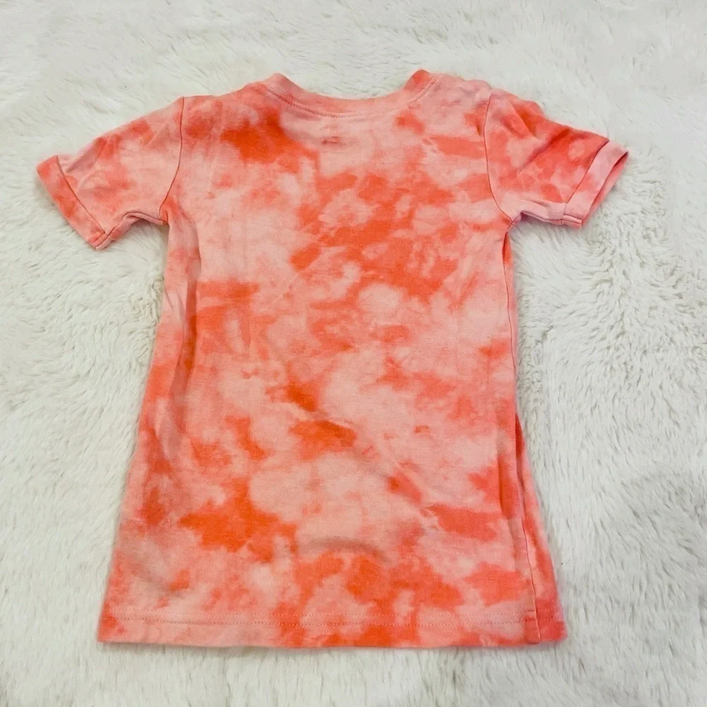 Old Navy Pink Heart Tie Dye Print 2 Piece Pajama PJ Set Toddler Girl’s Size 6T